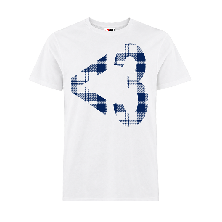 Herz Tartan Shirt - weiß